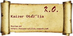 Kaizer Otília névjegykártya